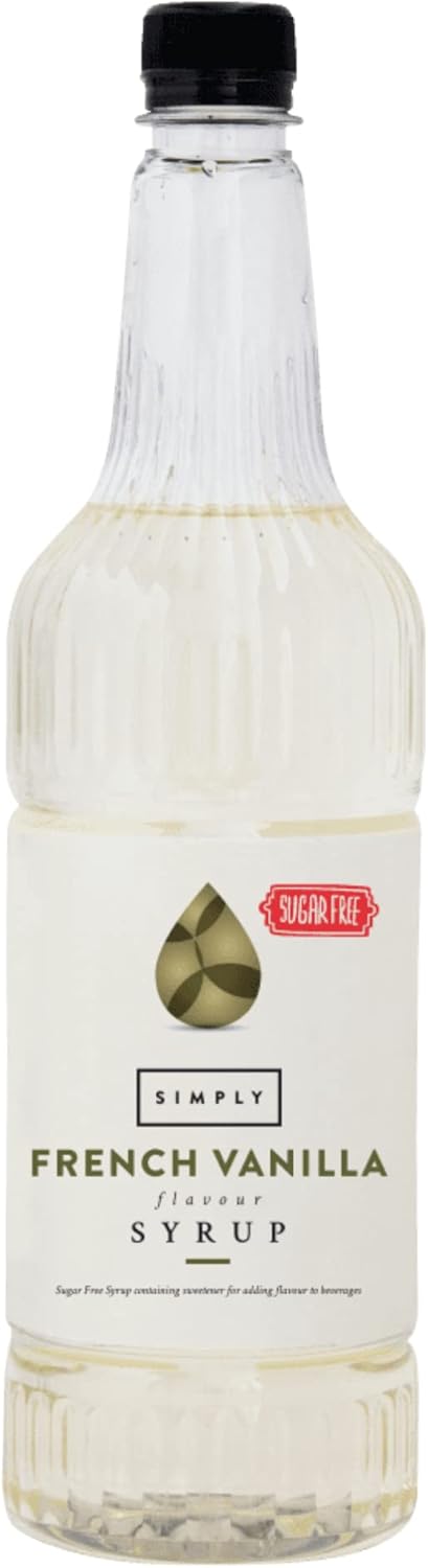 Simply - Sugar Free French Vanilla Syrup, Low Calorie Vegan Flavoured Beverage Syrup