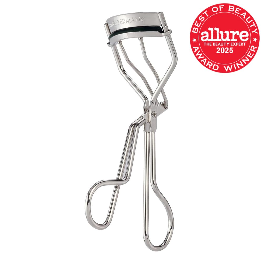 Tweezerman Classic Lash Curler - Gentle Curl, Ergonomic Design | Metal, Includes 3 Replacement Pads