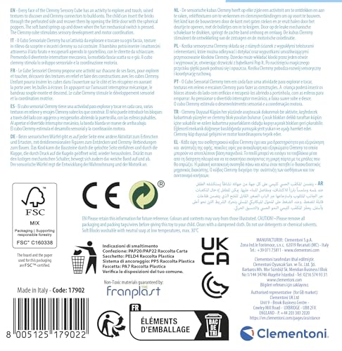 Clementoni Baby Sensory Cube - Soft Building Blocks for Kids 6 Months+ 14