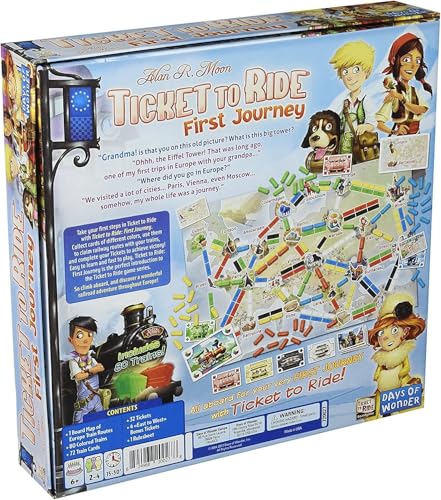 Days of Wonder Ticket to Ride First Journey Europe Board Game 9