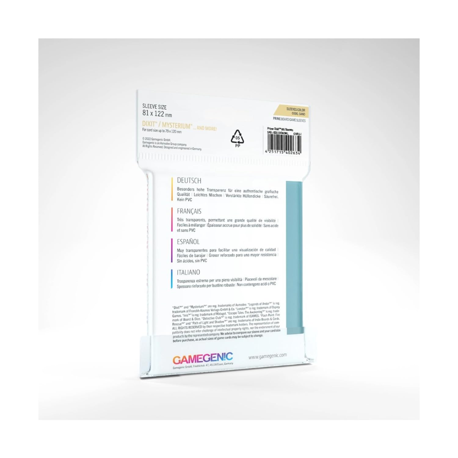 GAMEGEN!C Dixit Card Sleeves 81x122mm (90 Count) Turquoise 4