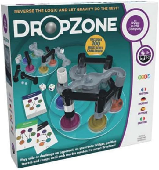 DROPZONE by The Happy Puzzle Company - Reverse Logic Puzzle Game for Ages 8+