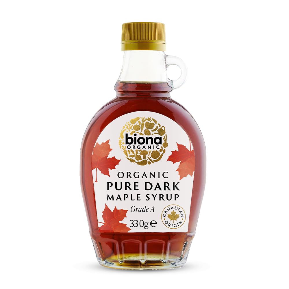Biona Organic Maple Syrup 330g - Dark Grade A Pure Canadian Syrup