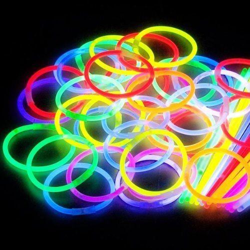 SHATCHI 100Pcs Glow Sticks 8" with Connectors - Neon Party Favors for Halloween, Rave, Birthday, Camping & 80s Themed Events 3