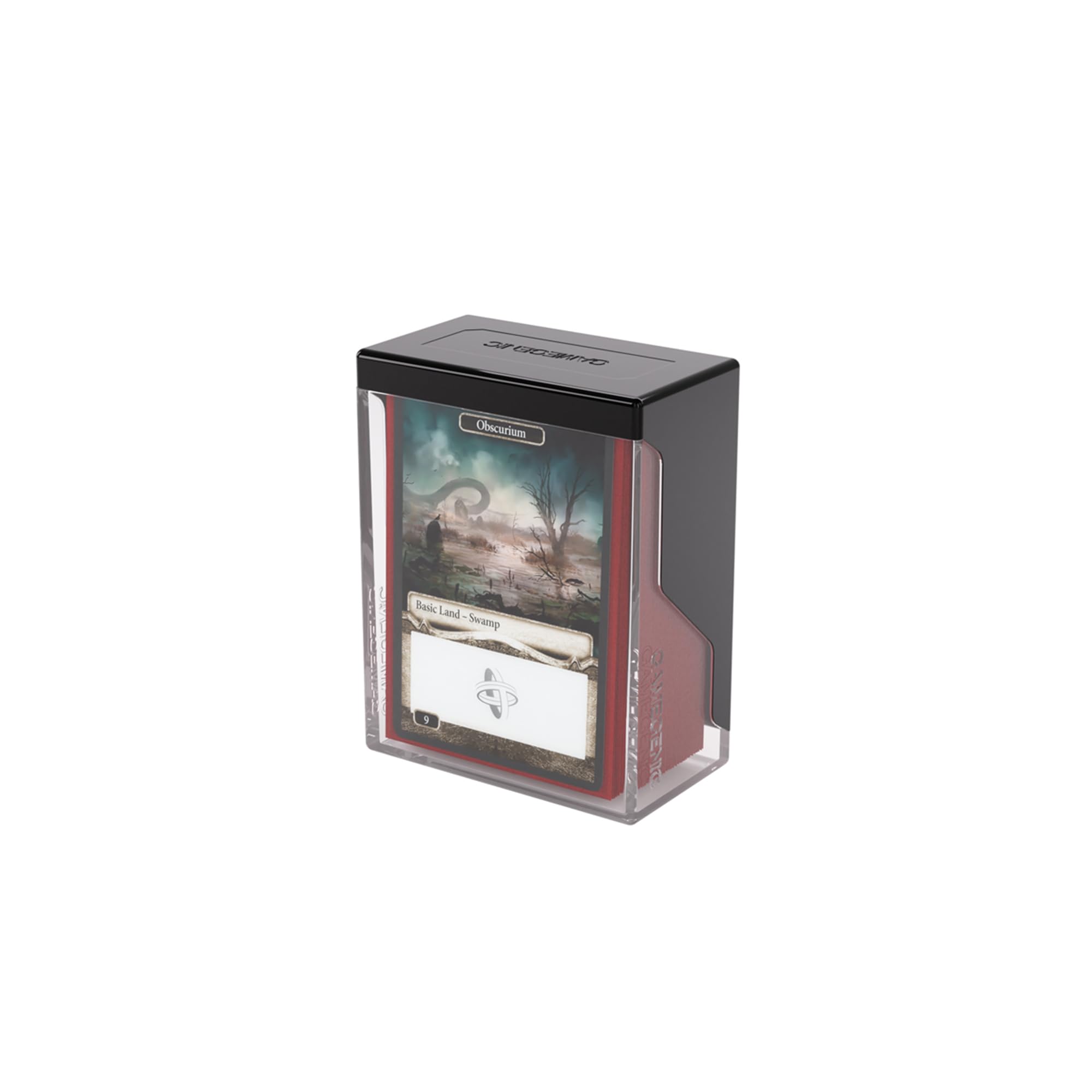 Gamegenic Bastion 50+ XL Deck Box - Secure Closure | Portable | Black/Clear