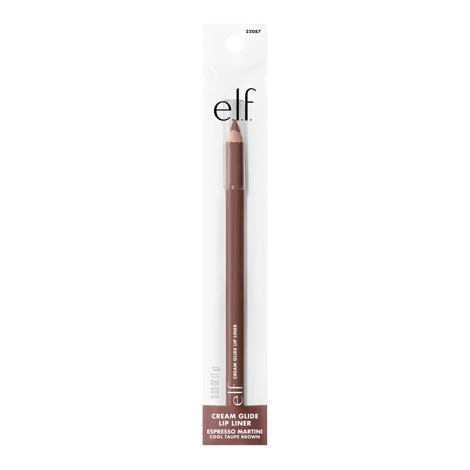 e.l.f. Cream Glide Lip Liner - Lip Pencil for Shaping & Defining Lips (Espresso Martini)