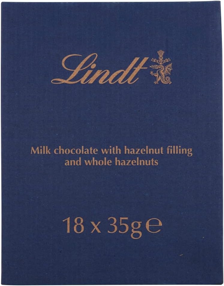 Lindt - Nocciolatte Milk Chocolate and Hazelnut Bars, 35g, Pack of 18 3