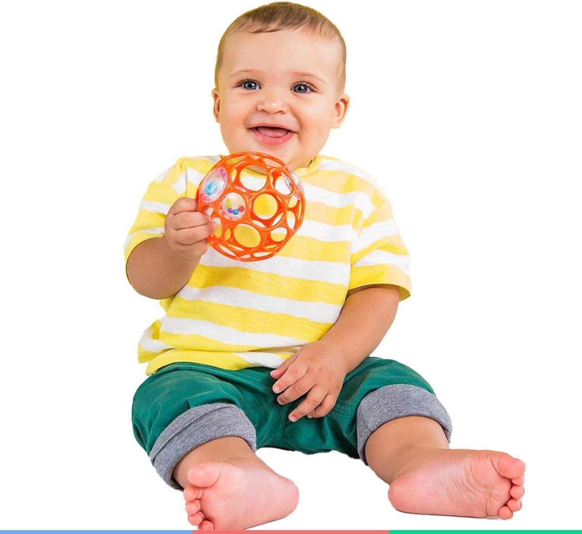 Bright Starts Oball Easy-Grasp Rattle - BPA-Free Infant Toy for Newborns 3