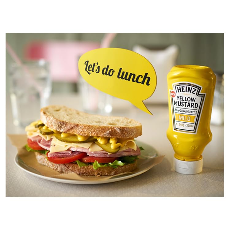 Heinz Mild Yellow Mustard, 240g - Smooth & Creamy Deli Style Mustard