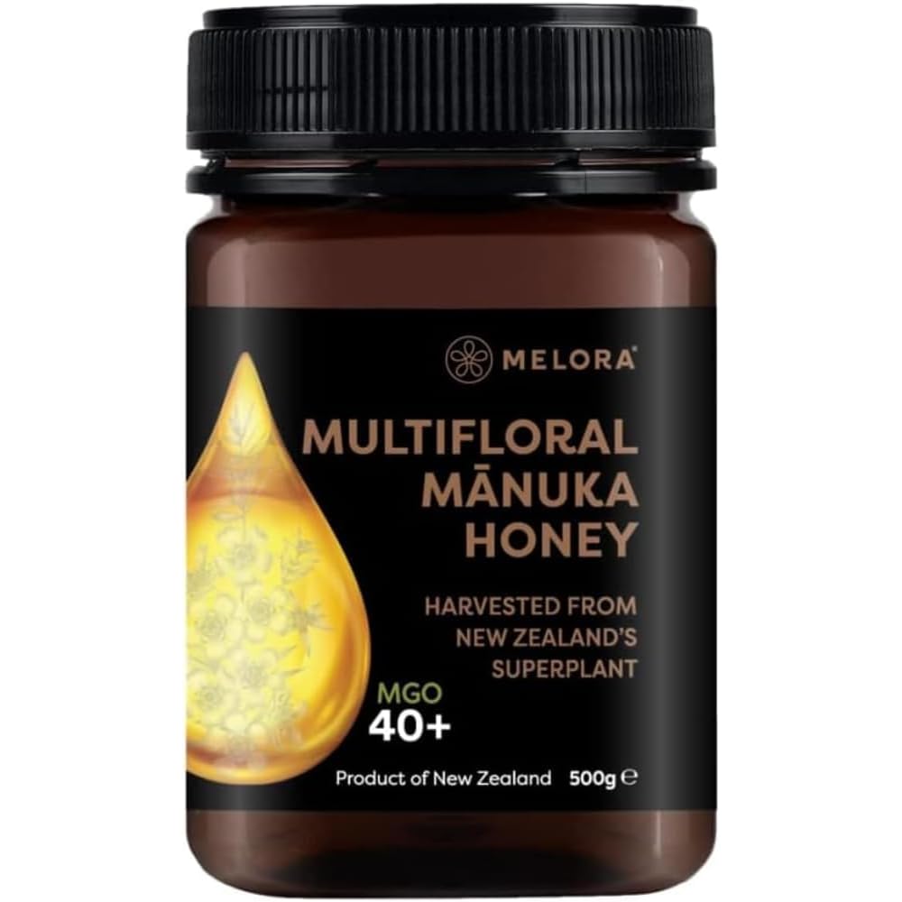 Melora Genuine Manuka Honey - 40 MGO, 500g - 100% Pure & Traceable