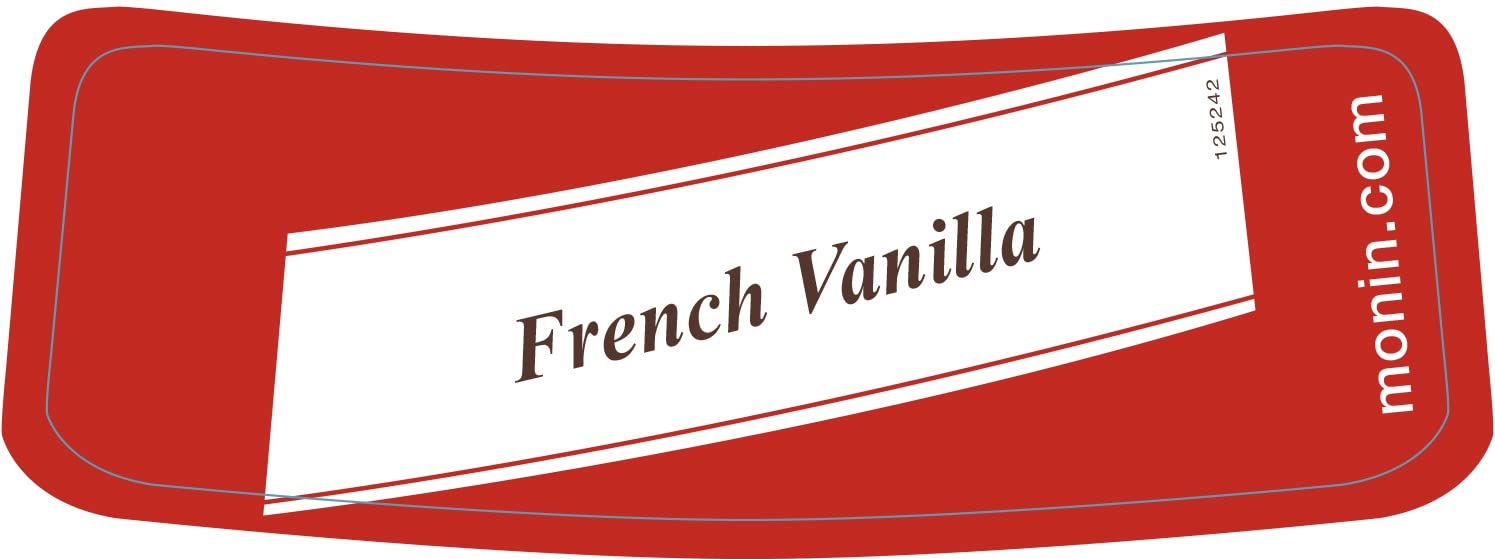 MONIN French Vanilla Syrup 1L - Vegan, Allergen-Free, Natural Flavours for Coffee & Cocktails