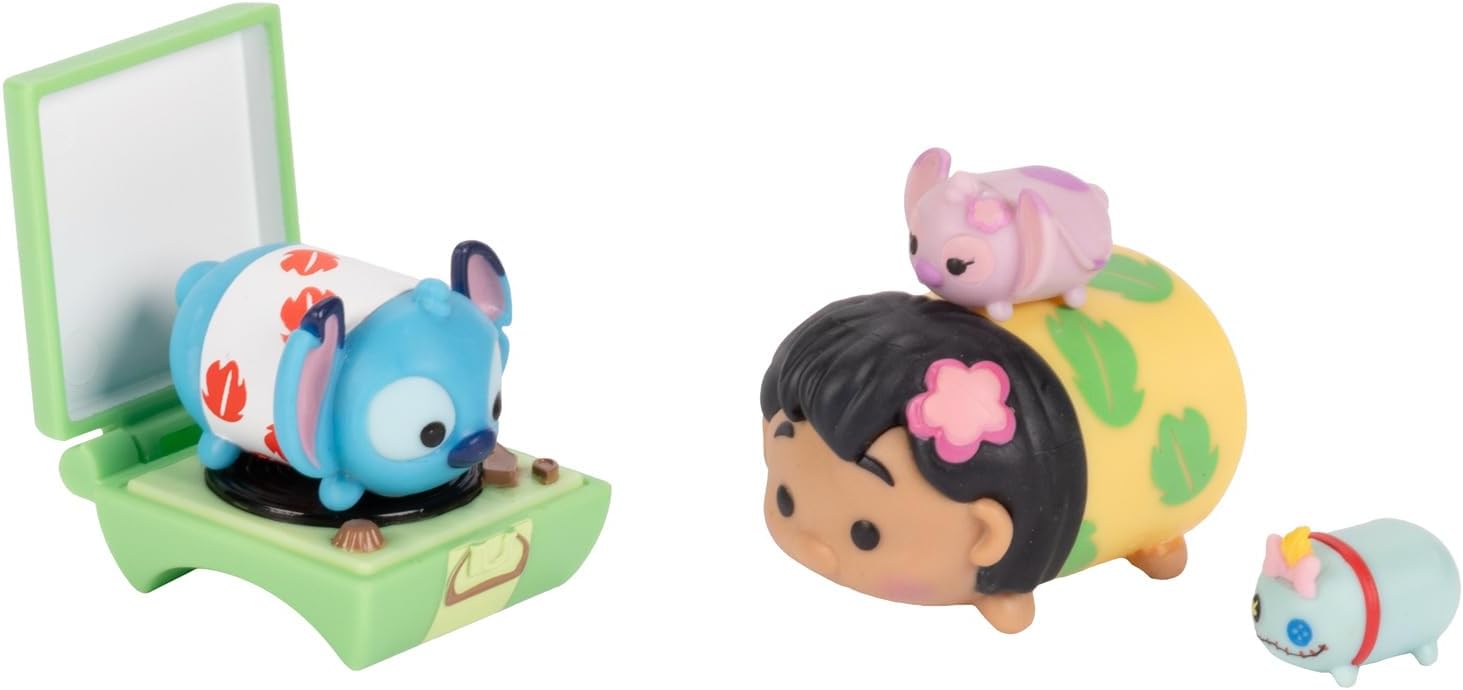 Disney Tsum Tsum Lilo & Stitch Story Moment Set - 4 Figures with Accessory in Window Box 3