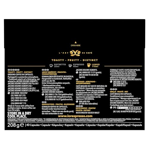 L'OR Espresso Lungo Profondo Coffee Pods x40 Intensity 8 - Aluminum Capsules for Nespresso & L'OR Barista Machines 3
