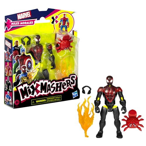 MixMashers Marvel Miles Morales Action Figure - Mix & Match Super Hero Toy for Kids 12