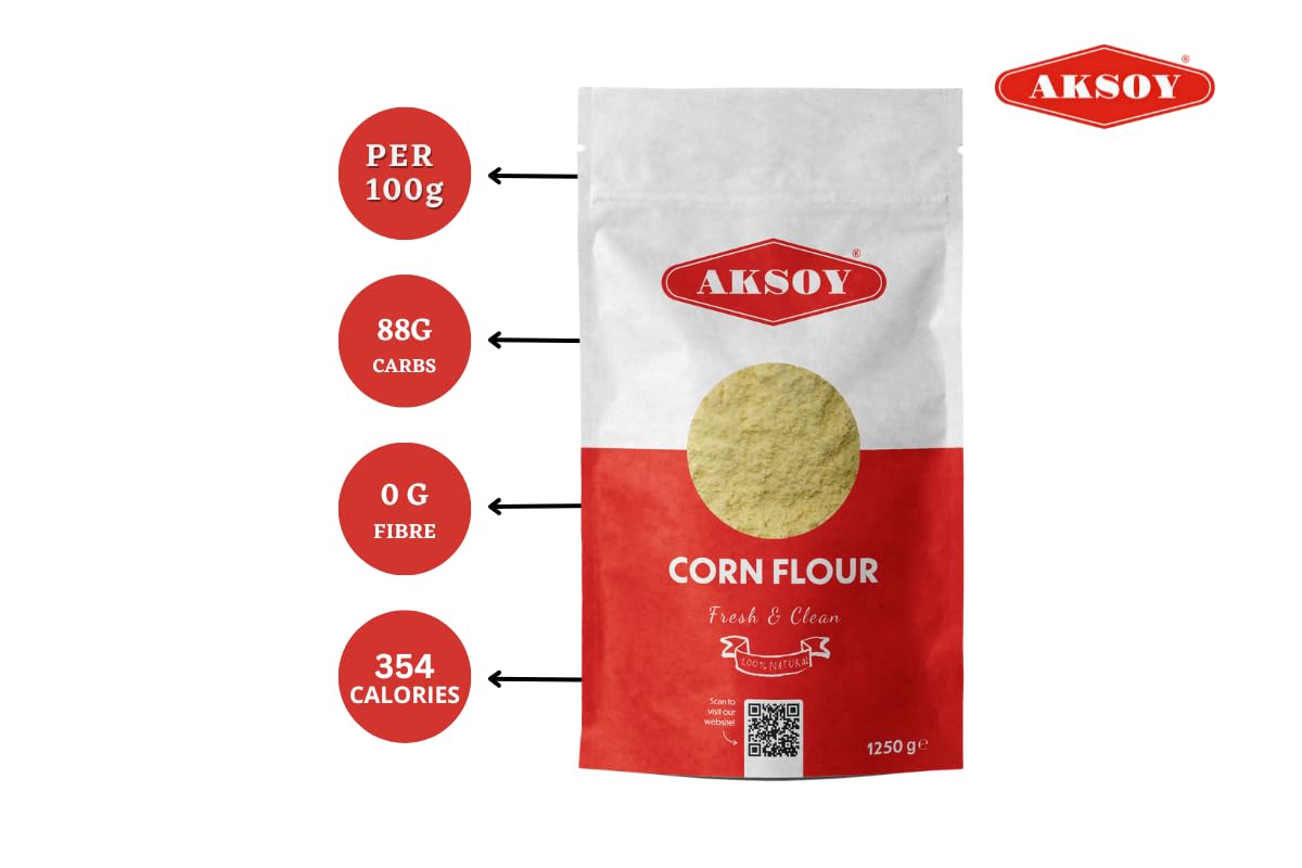 Aksoy Corn Flour 1.25KG - High Quality Resealable Pouch