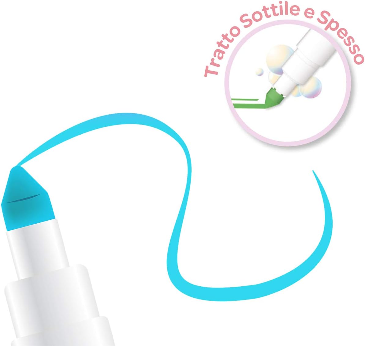 Crayola Bright Supertips Pastel Edition - Washable Felt Tip Pens for Kids, Ages 3+