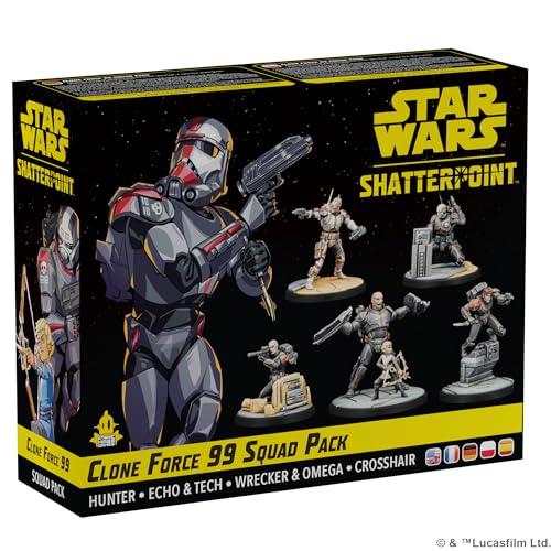 Atomic Mass Games Star Wars Shatterpoint Clone Force 99 Squad Pack Tabletop Miniatures Game (FFGSWP38)