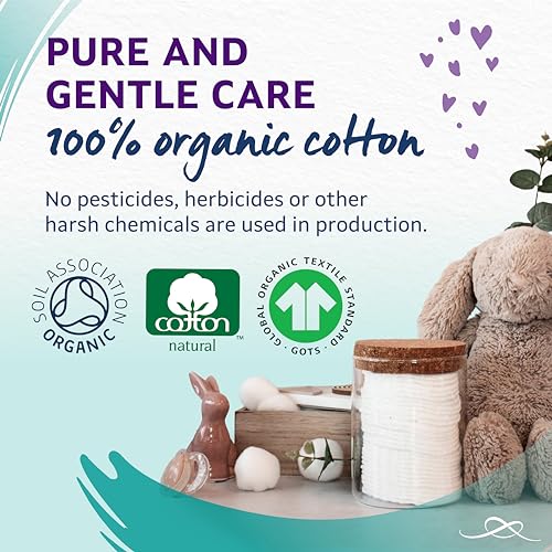 Lil-Lets Baby Cotton Wool Balls (100 Count) - 100% Pure Organic Cotton, GOTS Certified 6