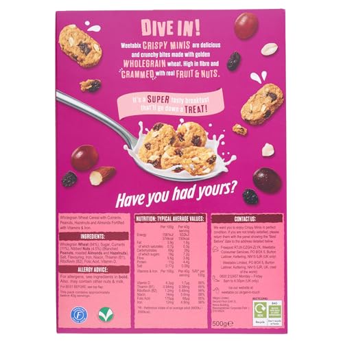 Weetabix Crispy Minis Fruit and Nut Breakfast Cereal 500g