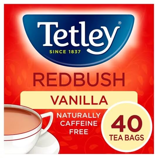 Tetley Redbush Tea with Vanilla - Naturally Caffeine-Free Rooibos Tea Bags - Rainforest Alliance Certified - 240 Teabags (6 x 40)