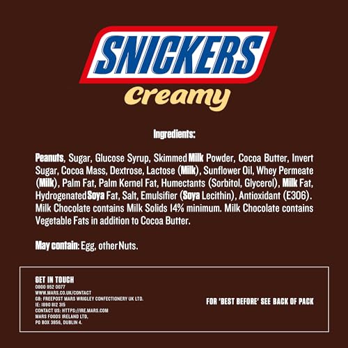 Snickers Creamy Peanut Butter & Milk Chocolate Snack Bars Multipack (4 x 36.5g) 3