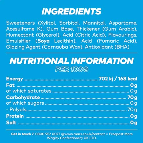 Wrigley's Extra Blueberry Sugar-Free Chewing Gum - 5 Packs of 10 Pieces (50 Total) 9