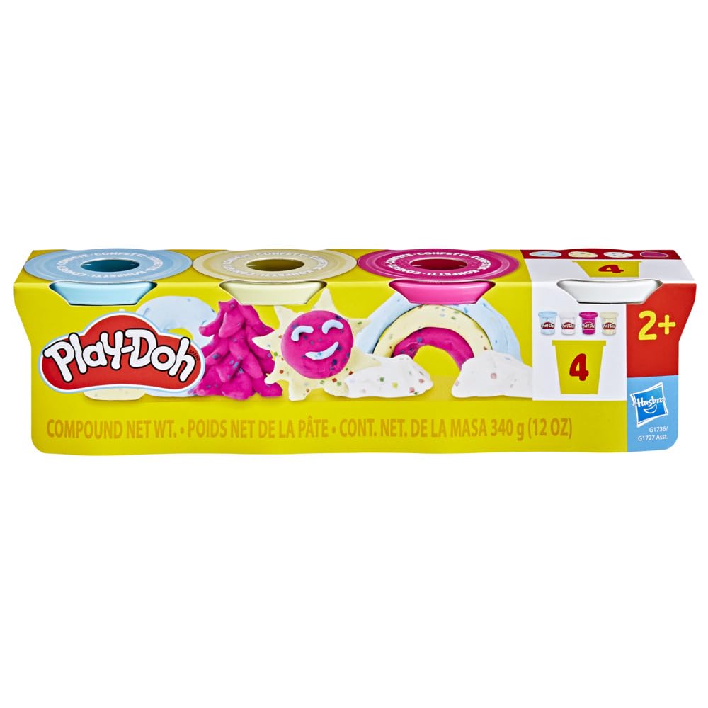 Play-Doh 4 Pack Confetti Compound - Creative Play for Ages 2+ 9
