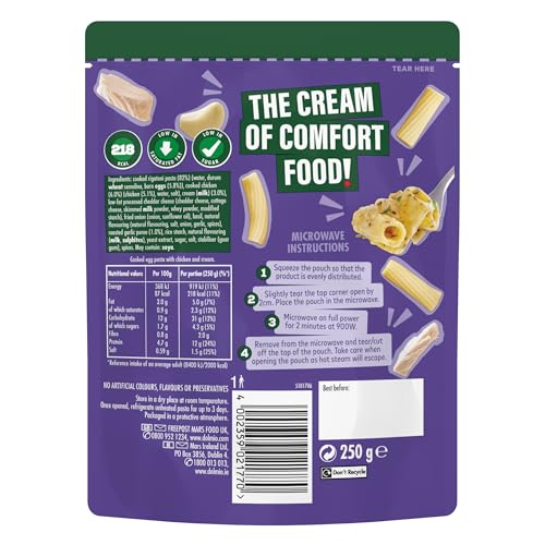 Dolmio Feasts Chicken & Garlic Rigatoni Pasta Ready Meal - 6x 250g Microwave Pouches 7