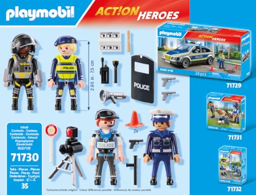 Playmobil Action Heroes Police Figure Set - Role Play Toy for Kids 4+ 3