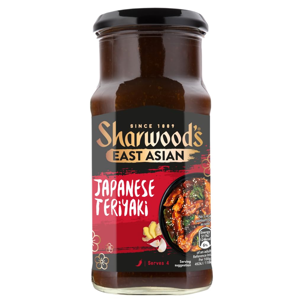 Sharwood's Japanese Teriyaki Cooking Sauce - Sweet & Savoury Soy Blend with Ginger | 415g Jar