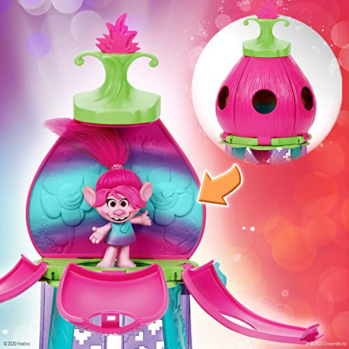 Trolls World Tour Blooming Pod Stage Musical Toy - Interactive Playset with Poppy Figure for Kids 4+ (E7721)