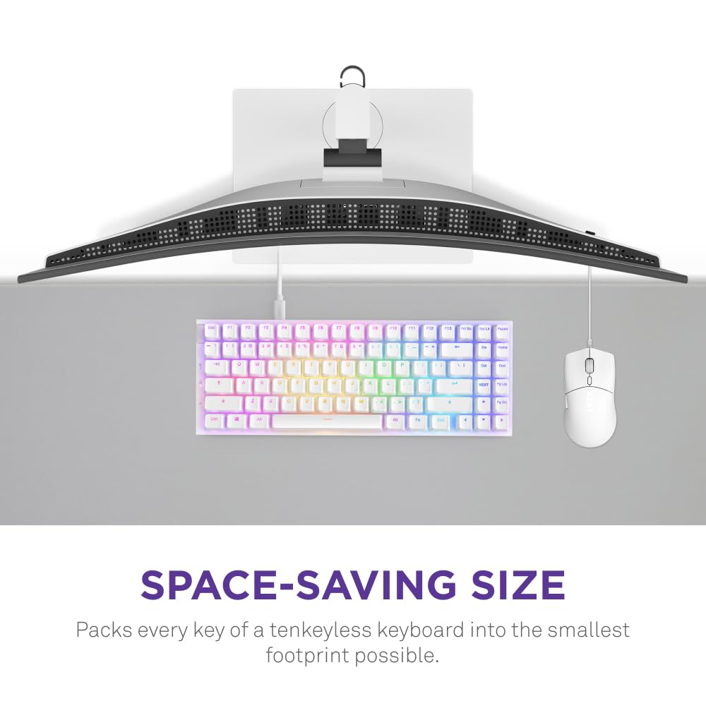 NZXT Function 2 MiniTKL Gaming Keyboard – White, Optical Switches, 8000Hz Polling, Aluminum Frame 5