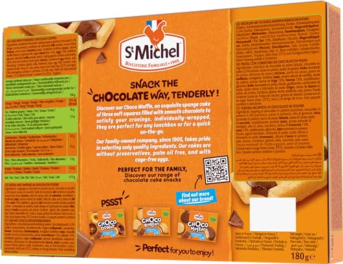 St Michel Choco Waffle - Sponge Cake with Chocolate Coating - 6 Portions 4