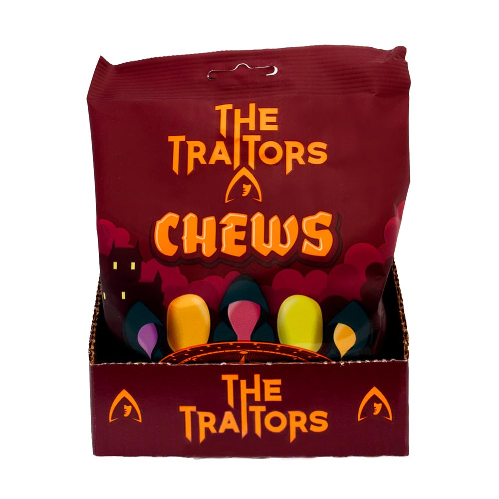 The Traitors Chew Bags - Fruit Flavoured Chewy Sweets with Liquid or Sherbet Centre, 120g Pack of 11