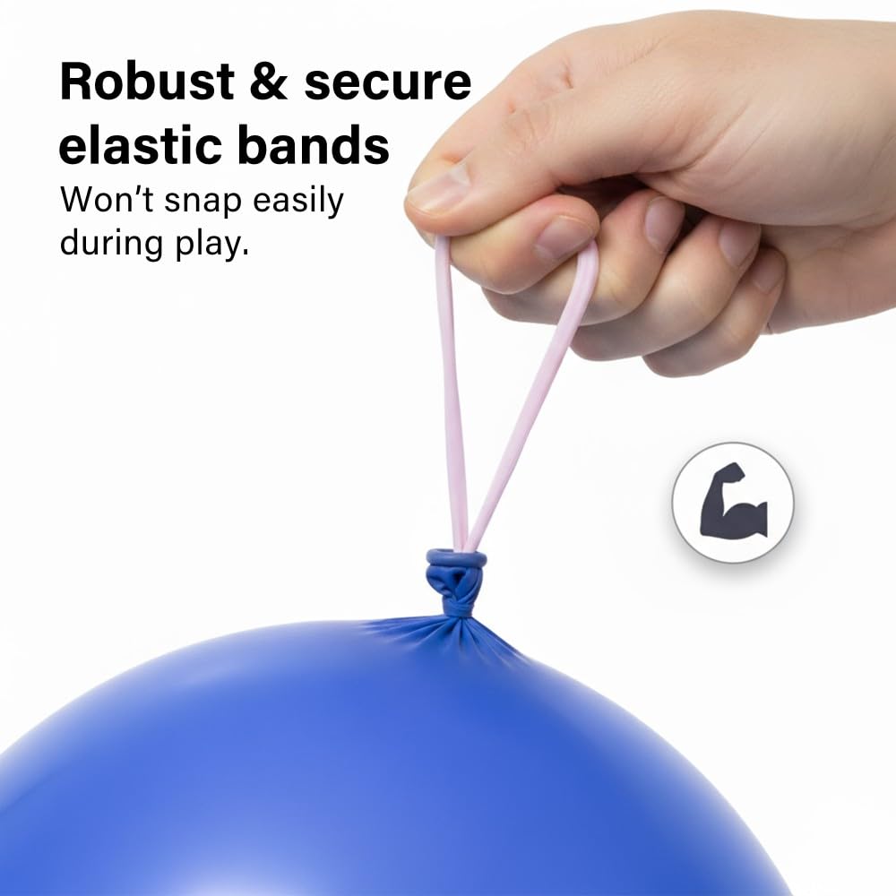 Vivo Technologies 25 Pack Large Punch Balloons – Thick & Strong Elastic Latex for Kids 6