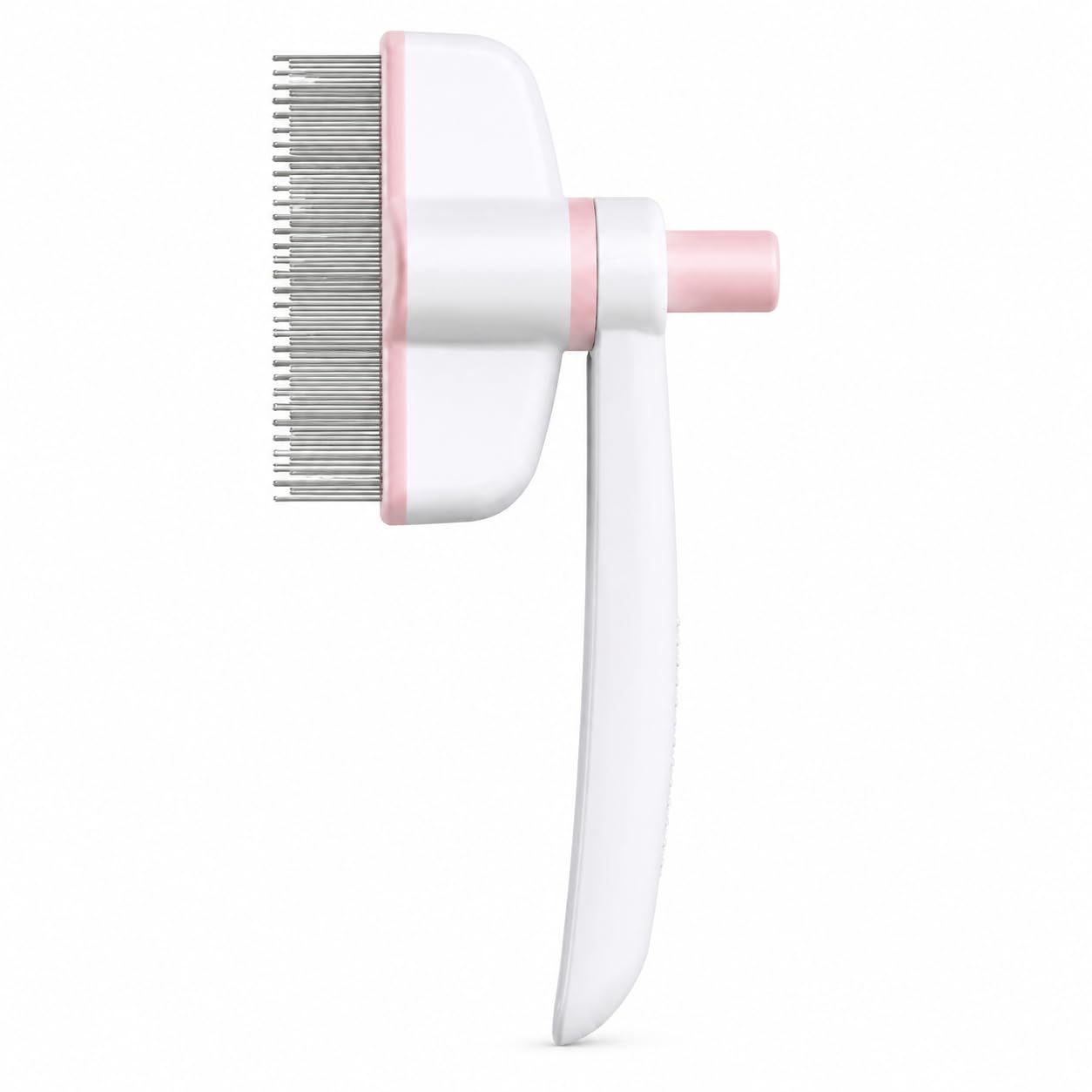 JADUFHU Self-Cleaning Cat Grooming Brush - Undercoat Removal | Stainless Steel Bristles | Pink 1