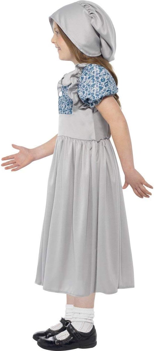 Smiffys Victorian School Girl Costume - Dress & Hat, Ages 10-12 3