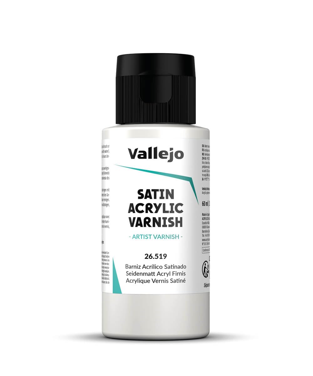 Vallejo Model Color Satin Liquid Varnish - Waterbased Acrylic - 60 ml