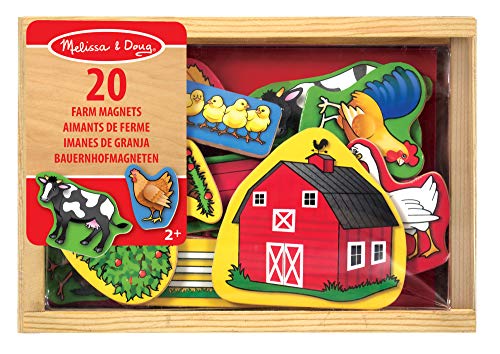 Melissa & Doug 20 Wooden Farm Magnets in a Box - Educational Magnetic Playset for Toddlers 2+ 6