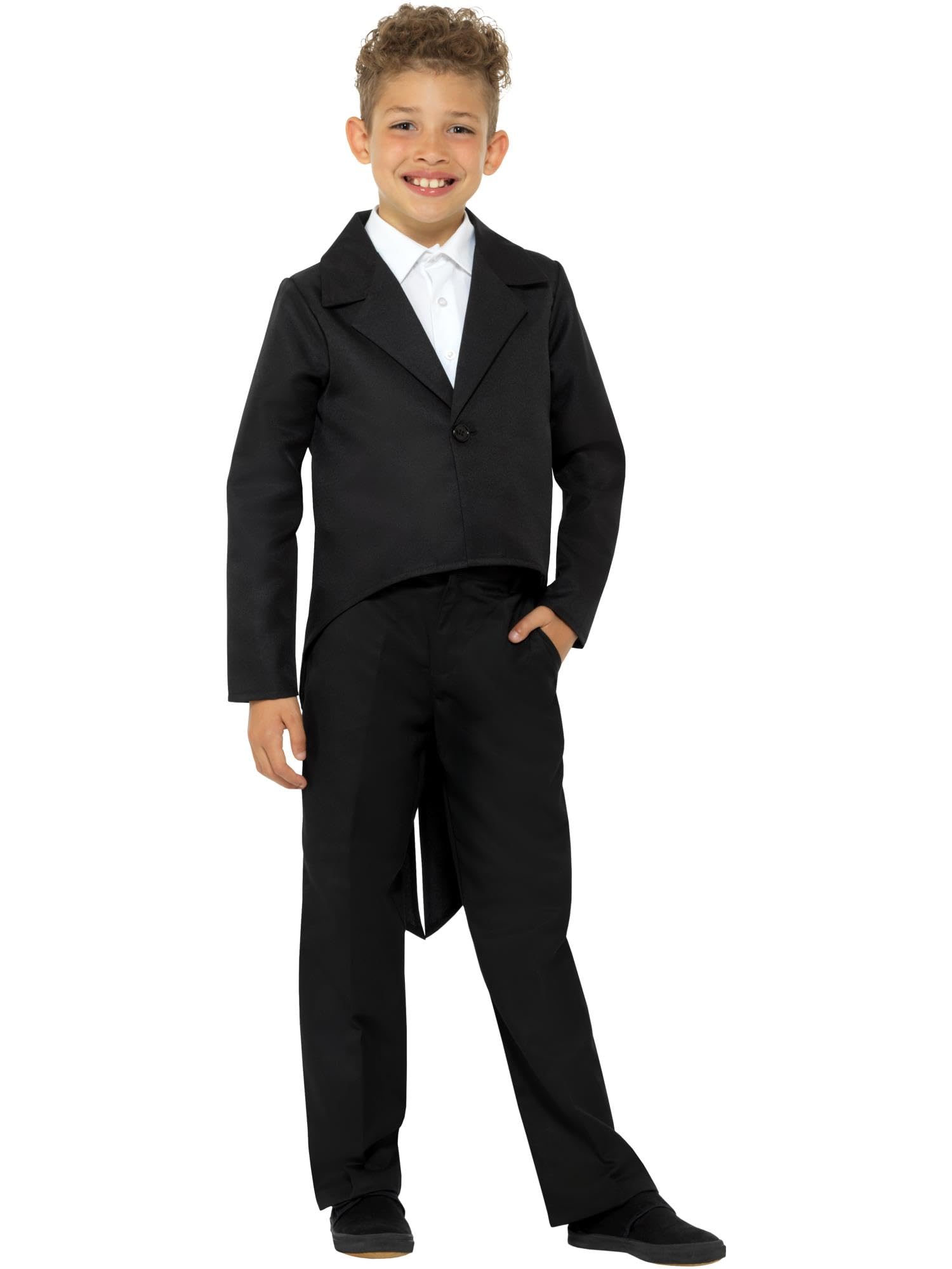Smiffys Boys Tailcoat Costume - Black | Age 7-9 Years | Chest 27-28.5" 1