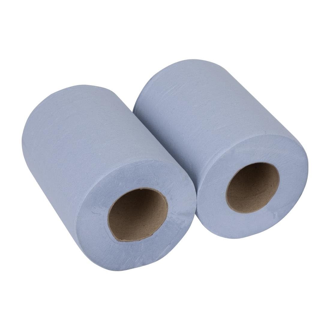 Nisbets Essentials Centrefeed Blue Roll 2-Ply, 80m (Pack of 2) 4
