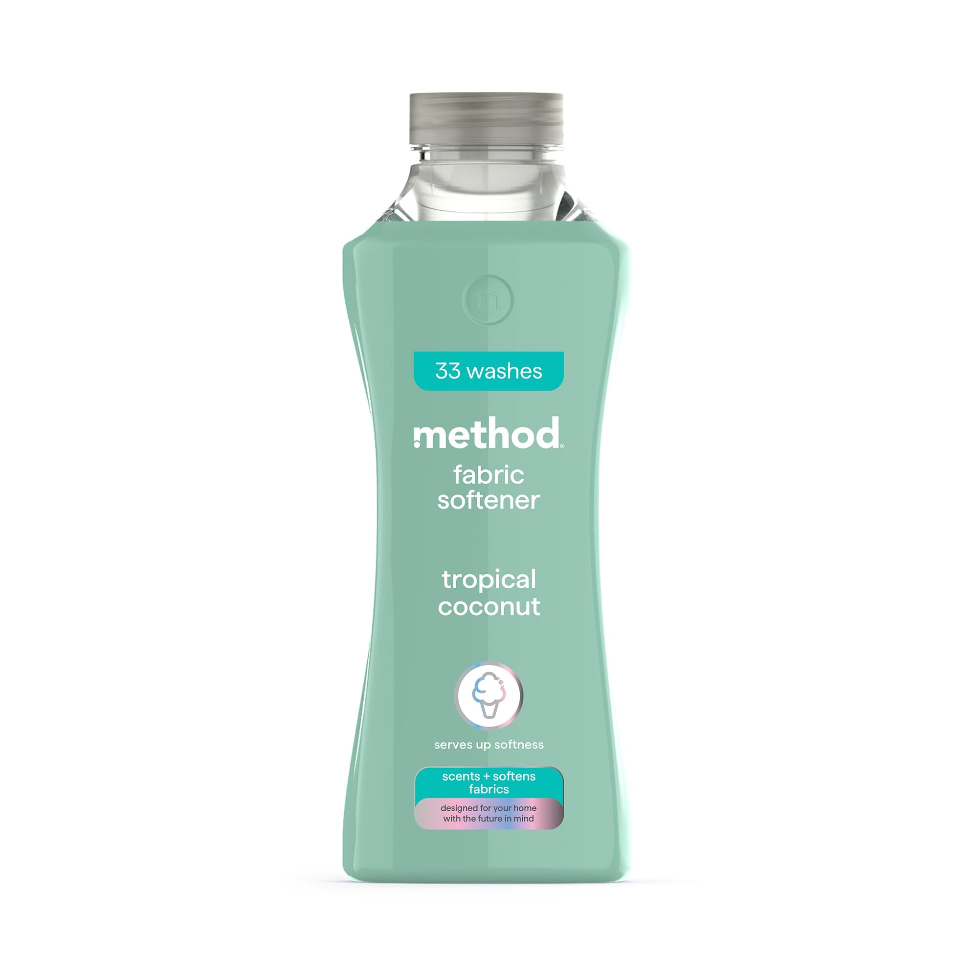 Method Fabric Softener Tropical Coconut, 990ml - Liquid Fabric Conditioner for Soft, Scented Laundry