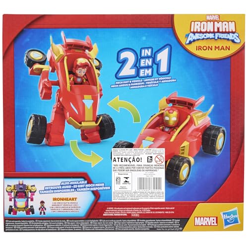 Iron Man 2-in-1 Mech Suit & Vehicle Action Figure - Ages 3+ 8