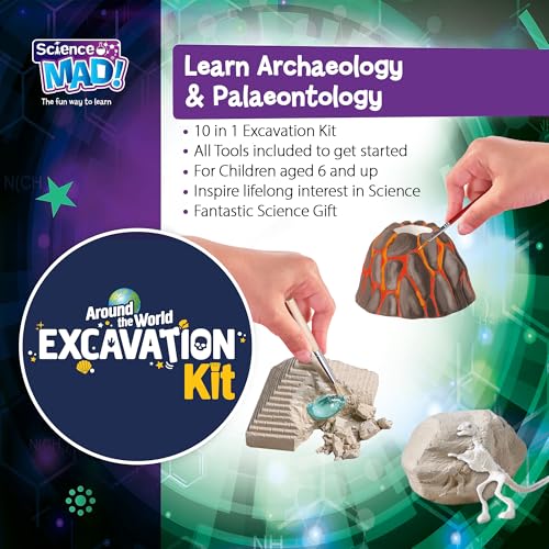 Science Mad - Around The World Excavation Kit for Kids 7