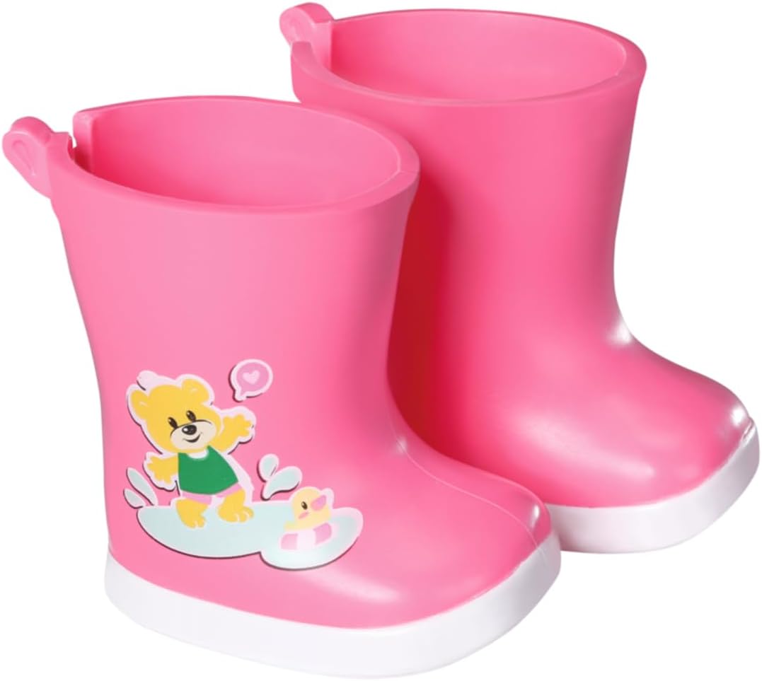 BABY born Little Outdoor Onesie 836323 - Green Rain Suit with Pink Wellies for 36cm Dolls
