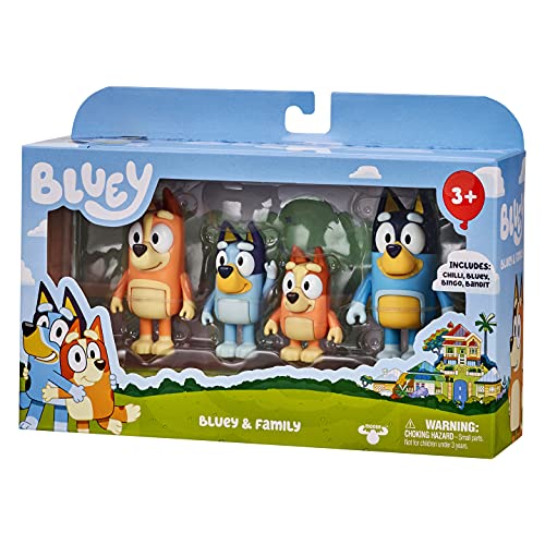 Bluey Family 4-Pack Figurines - Poseable Characters for Imaginative Play 5