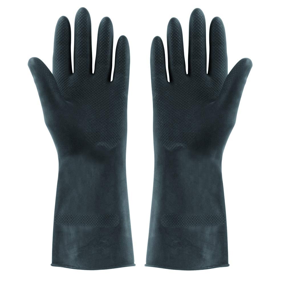 Elliott - 2-Piece Large Extra Tough Rubber Gloves, Black