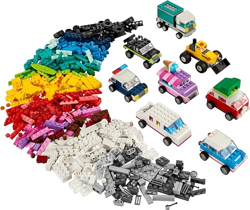 LEGO Classic Creative Vehicles - Build 8 Model Cars Including Police Car & Ice-Cream Van for Ages 5+ 11
