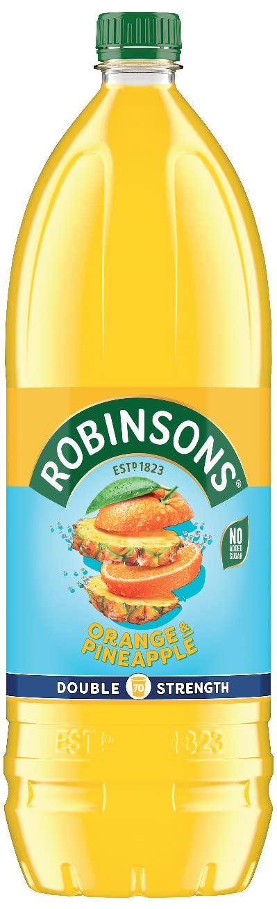 Robinsons Double Strength Orange & Pineapple No Added Sugar Fruit Squash Concentrate | 1.75 l 2