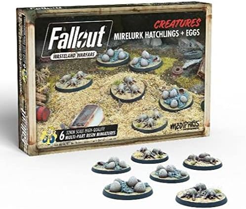 Modiphius Fallout Wasteland Warfare Mirelurk Hatchlings and Eggs Miniatures Set (MUH052007)